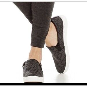 Michael Kors Keaton Logo Slip On Signature men’s Black/Grey Sz 9.5